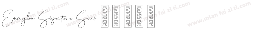 Emmylou Signature Sans字体转换